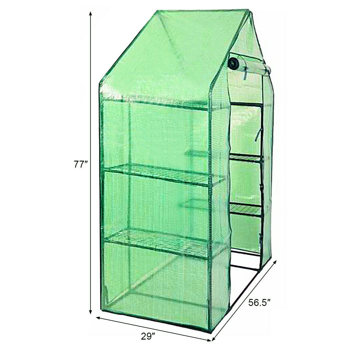 Mini Portable 4 Tier 8 Shelves Walk-in Plant Greenhouse Doba